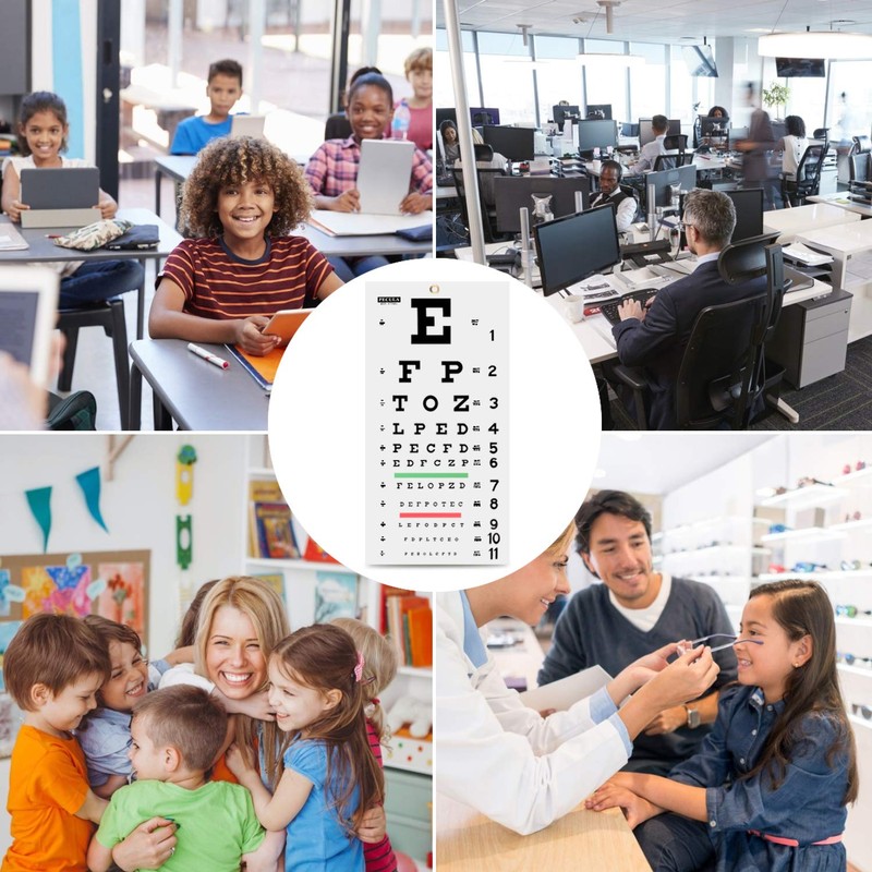 PECULA Eye Chart for Exams - Snellen Wall Chart 20