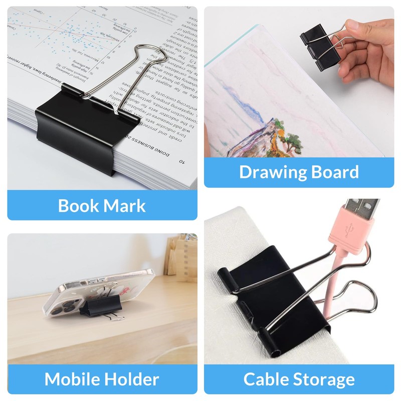 2 Inch 40 Pack Extra Large Binder Clips, Jumbo Paper