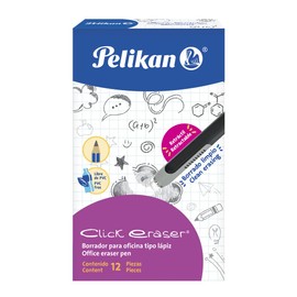 Lápiz borrador Click Eraser escolar caja con 12 piezas