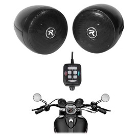 Rockville RockNRide Bluetooth Cafe Racer Audio System+3" Handlebar Speakers