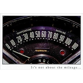 Speedometer Not About Mileage Snapshot Masculine Birthday Card for Him/Man