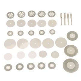 37pcs Cutting Discs Mini Stainless Steel Circular Saw Blades for Wood Glass Plastic Metal Cutting
