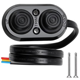 Lonsda Boat Tilt Trim Switch Push Button Switch with IP67 Waterproof, Suitable for Fishing Boats Yachts Ships (Black)