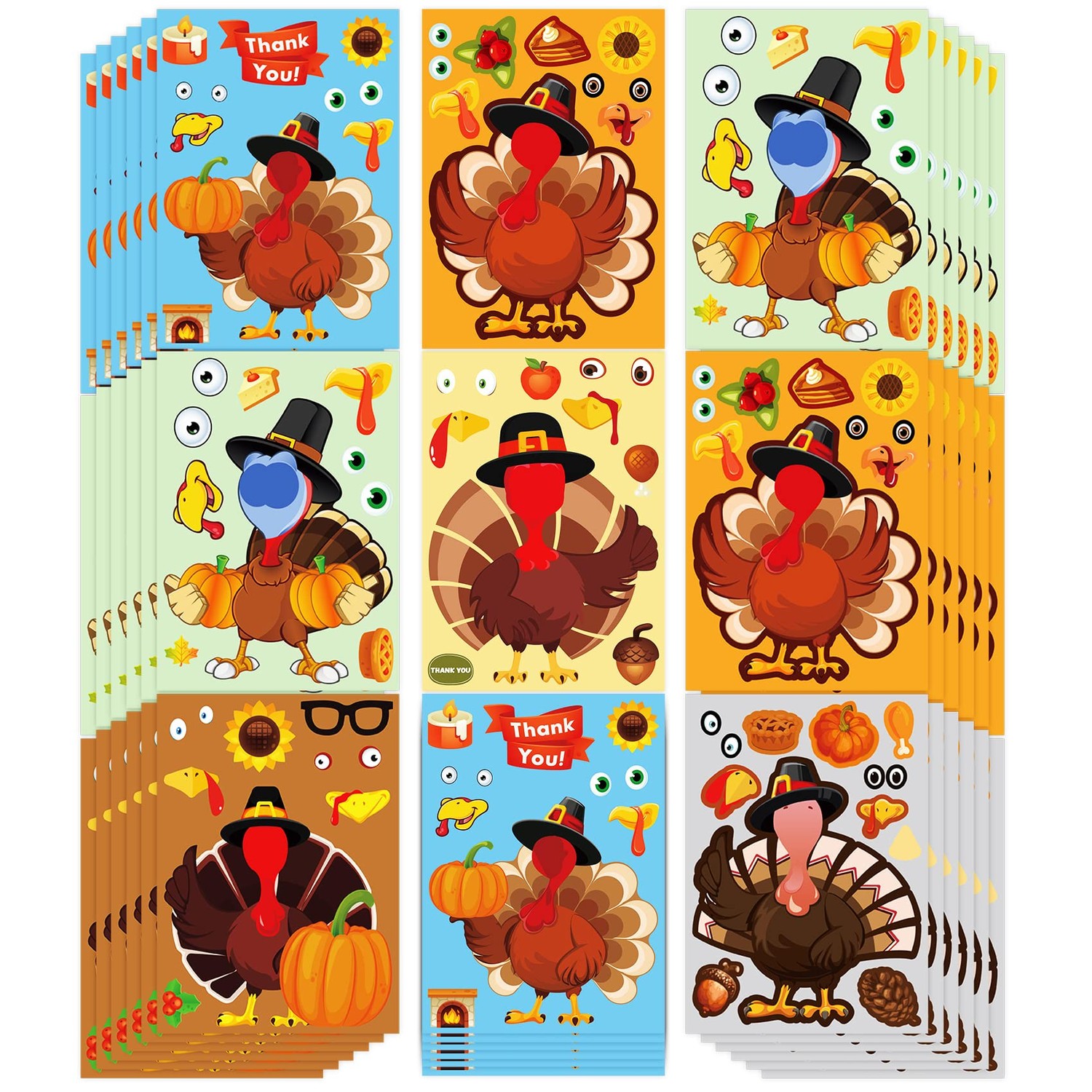 Funnlot Thanksgiving Activities for Kids Thanksgiving Stickers for Kids ...