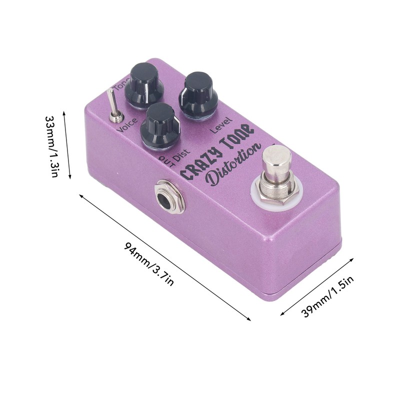 Electric Guitar Distortion Pedal Tone Distance Level Knob Aluminum Alloy