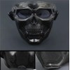 Wokyo Skull Riding Goggles Glasses, Detachable Adjustable Motorcycle Goggle Face