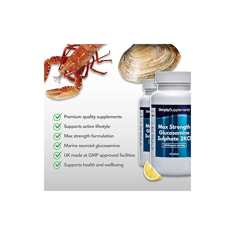 Maximum Strength Glucosamine Sulphate 2KCl | 1858mg Per Serving |