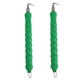 Operitacx Pack of 2 Hooks U Bender RCA Wire Tool Tying Reinforcement Binders Crimping Wire Ties Tool for Wire Ties Ratchet Garden Heavy Hook Green Binder