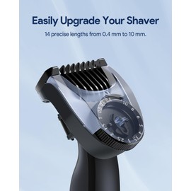 Adjustable Guard 14-in-1 Precise Length Control from 0.4 to 10mm, Compatible with QP2724/QP2834/QP25XX/QP26XX - Built-in Dial Guide Guards Attachment Perfect for Shaving & Grooming, NOT FIT Pro Series