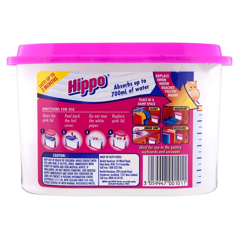 Hippo Closet Container Moisture Absorber Small Spaces, 300g