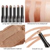 Brown Shimmer Cream Eye Shadow Stick Makeup for Women, Brown