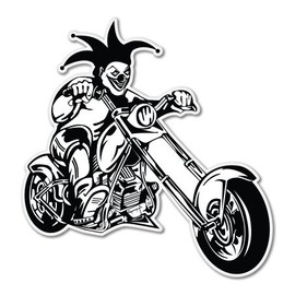 AK Wall Art Joker on Bike Vinyl Sticker - Car Phone Helmet - Select Size