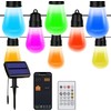 KEDEMAS 25FT Solar Outdoor String Lights, Waterproof LED Patio Lights