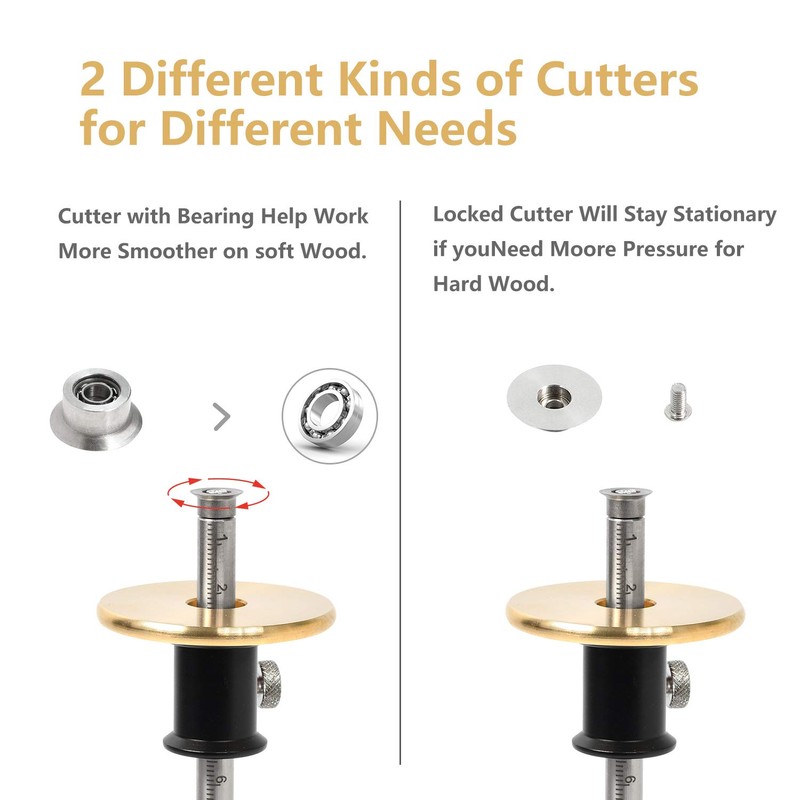 Newkiton Wheel Marking Gauge Pro with Micro Adjustment Function, 1