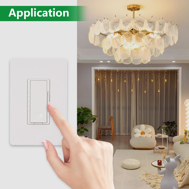 Wengart (BAK012C) Dimmer Switch for LED/CFL Lights, Single Pole or