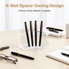 Sissatthai 4Pcs Acrylic Pen Display Stand Clear Pen Holder for