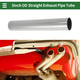 Motoforti 2" OD 300mm/11.8inch Length Straight Exhaust Pipe Tube T316 Stainless Steel Car Tubing Piping Surface Polishing Silver Tone
