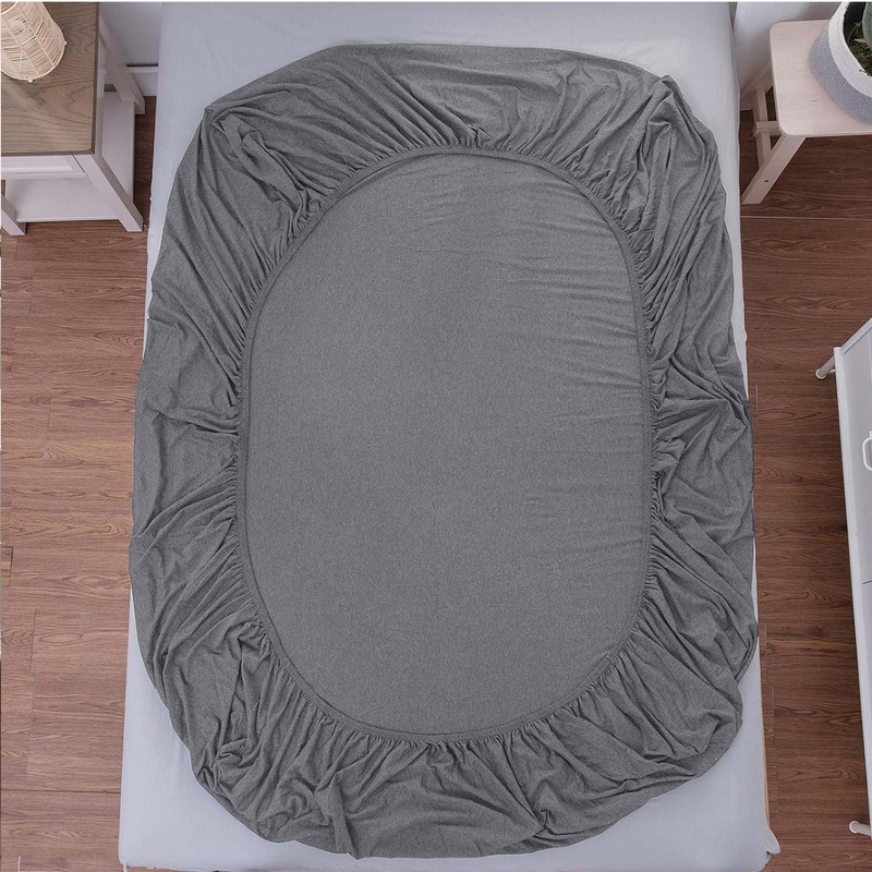 Oxford Homeware Grey Double Fitted Sheet – 30 Cm Extra