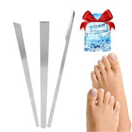 Set de Herramientas para Pedicura 3 Piezas de Acero Inoxidable con Estuche Compacto, Para Callos y Piel Muerta, Ideal Uso en Casa o Spa + Regalo Jelly Spa Exfoliante
