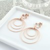 Jewelry Shop M e0073 Women's 3 Row Ring, Hoop Gradient,