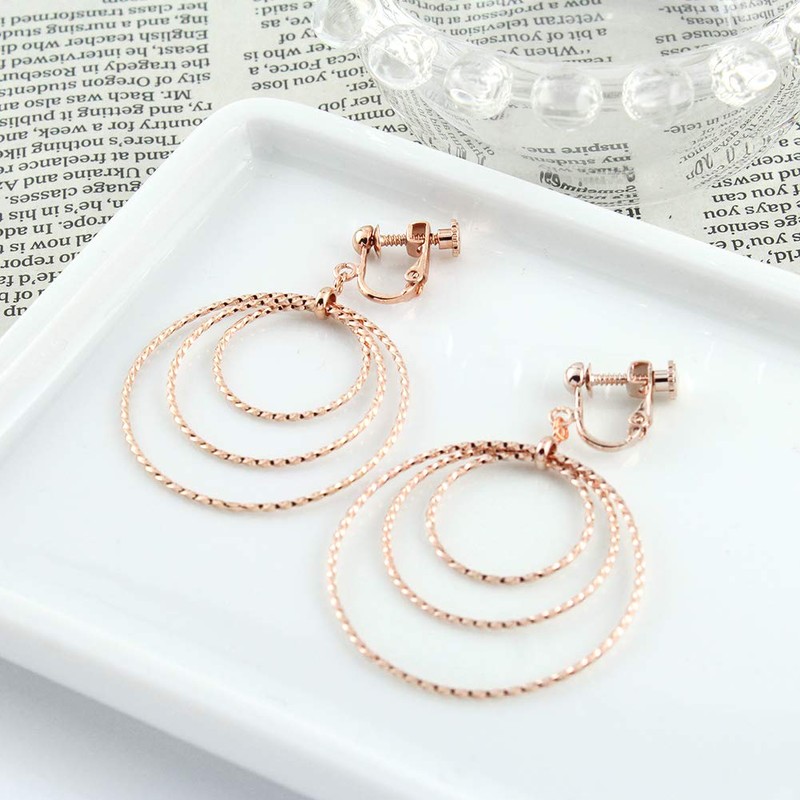 Jewelry Shop M e0073 Women's 3 Row Ring, Hoop Gradient,