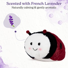 Warmies Plush Ladybird Microwavable Large, Weighted Heatable Plush Toy for Children and Adults, with French Lavender Scent
