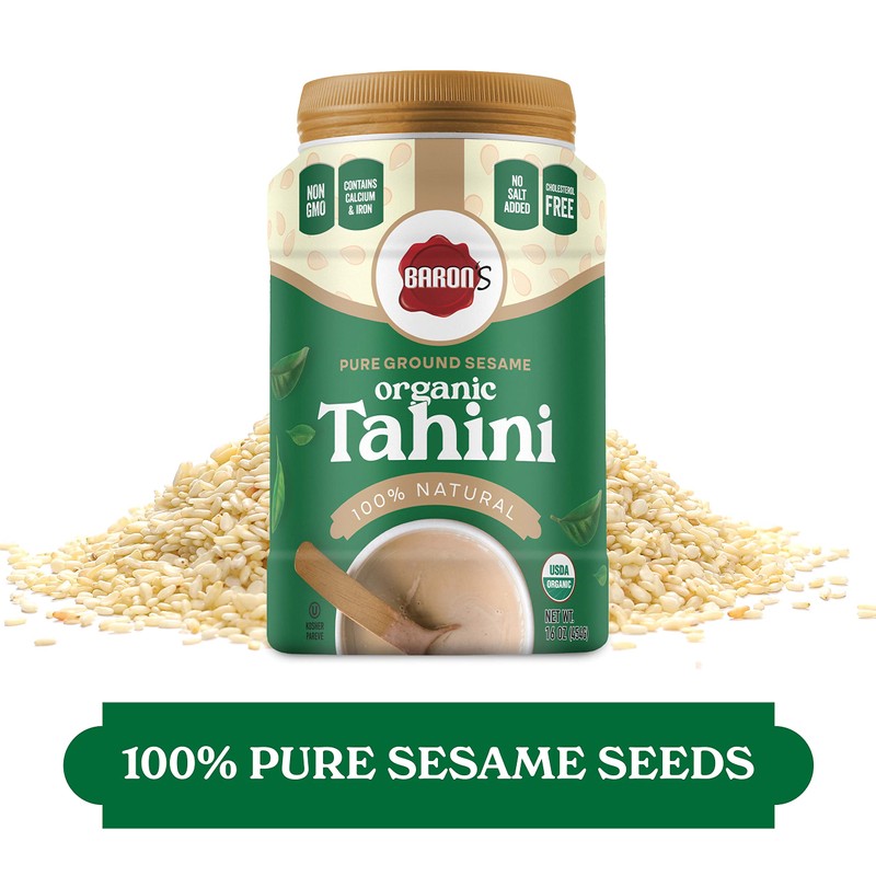 Baron's USDA Organic Tahini Pure Sesame Paste | 2 x