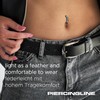 PIERCINGLINE Titanium Belly Button Clicker Bow with Crystals Belly Button