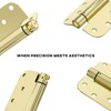 goldenwarm 3 Pack 4 Inch Polished Brass Self Closing Door