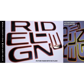 AUTOCARIMAGE Tailgate raised reflective letters fits HONDA RIDGELINE 2024 2025 orange outline