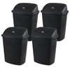 Xyskin 4-Pack 10 Gallon Trash Can, Plastic Swing Top Kitchen