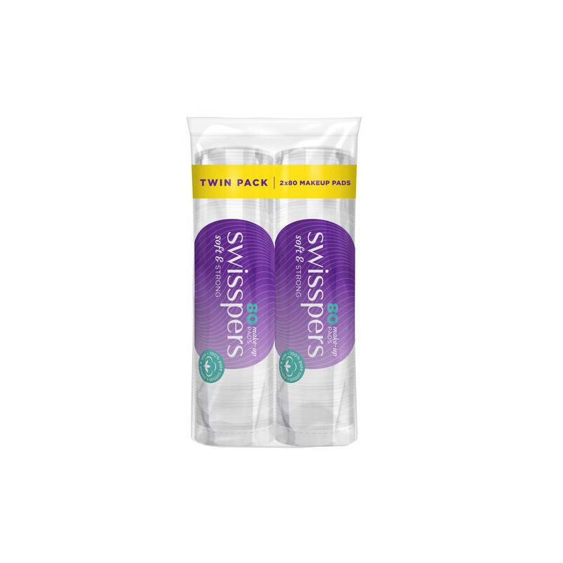 Swisspers Make-Up Pads 2x80 Pack