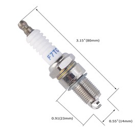 WATODAY 2Pcs Spark Plugs F7TC for GX120 GX160 GX200 GX240 GX270 GX340 GX390 Sparkplugs 4-Stroke Engine Water Pump Generator Chainsaw Lawnmower Tractor Go Kart Mini Bike Rototiller