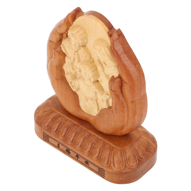 Wooden Holy Family Figurine Statue Exquisite Delicate Durable Stable Beech