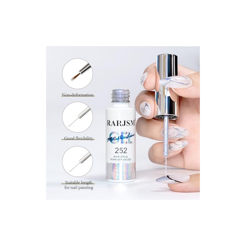 RARJSM - Esmalte de uñas de gel para arte de