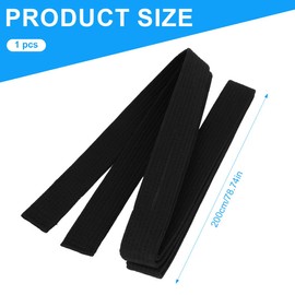 XPEX 200 cm Judo Belt Judo Karate Belt Martial Arts Karate Judo Cotton Taekwondo Belts Professional Karate Aikido Belt for Children Adults Martial Arts Belt (Black)