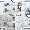 SAYAYO Floating Glass Shelves for Bathroom, 15 x 5 Inch