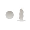 uxcell 30Pcs White Plastic Rivets Splash Guard Fastener Push Type