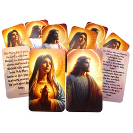 Westmon Works Our Father Hail Mary Prayer Card Set Catholic Childrens Catholic Lords Prayer Sunday School Classroom Bundle Ten of Each, Pack of 20