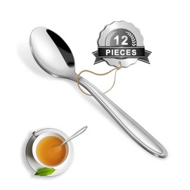 Teaspoons, Pleafind Teaspoons Set of 12, Tea Spoons 12 Stainless steel, Tea Spoon Set for Home/Kitchen/Restaurant, 5.12 Inch Small Tea Spoons for Coffee & Dessert, Dishwasher Safe