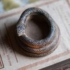 123Arts Resin Candlestick Relief Coiled Snake Candle Holder Ornament