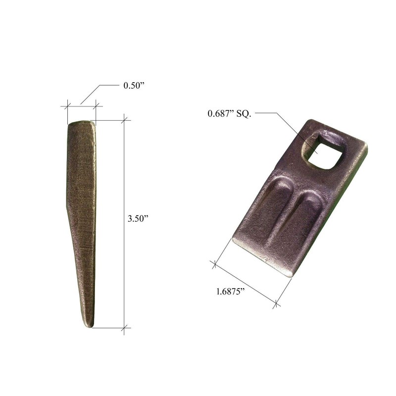 4 - Square Hole Replacement Auger Tooth - SQ-58F, SQ-58,