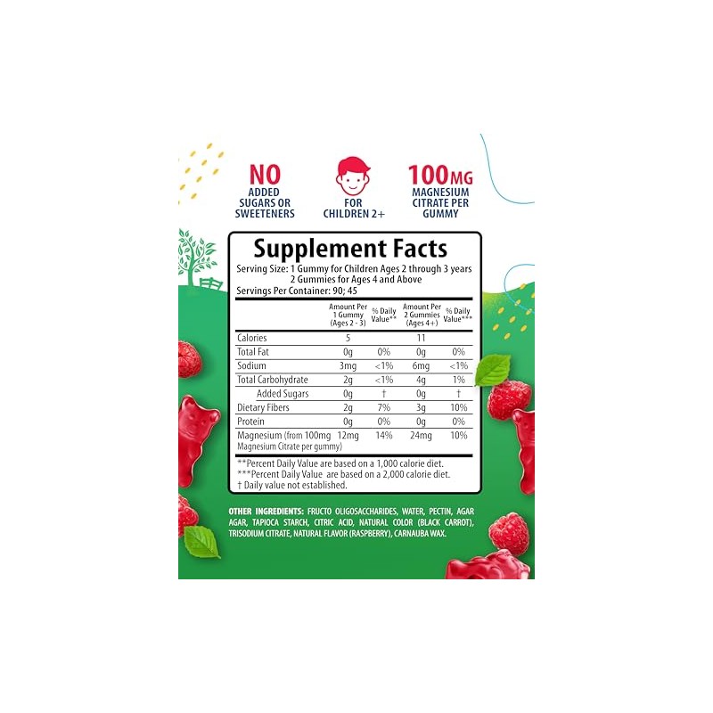 SUNNY SAM- “Gomitas de Magnesio para Niños y Adultos 100mg
