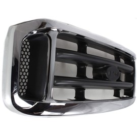 Garage-Pro Grille Assembly Compatible with 1999-2004 Ford F-250 Super Duty, F-350 Super Duty, F-450 Super Duty Chrome Shell with Painted Gray Insert CAPA Certified