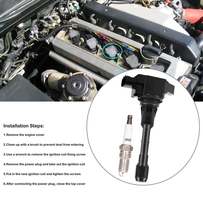 Set of 6 Ignition Coil Pack and Spark Plugs for