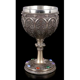 Holy Grail Goblet - Bronzed | Wine Goblet, Decorative Items, Drinking Cup, Height 17 cm, 250 ml