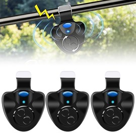 Nizirioo Electronic Bite Alarm Sensitive Fishing Bite Alarm Pack of 3 Electronic Bite Alarm Luminous Indicator Swinger Vibration on the with LED Light Indicator Easy to Install