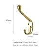 5 Pack of Brass Double Hat and Coat Door Hooks