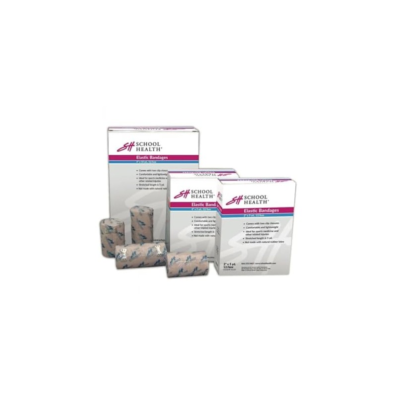 School Health - Elastic Bandage with Hook and Loop Closure