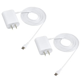 6ft Power Adapter Compatible with Google Mesh Home WiFi System Power Cable - USB Type C (2 Pack)
